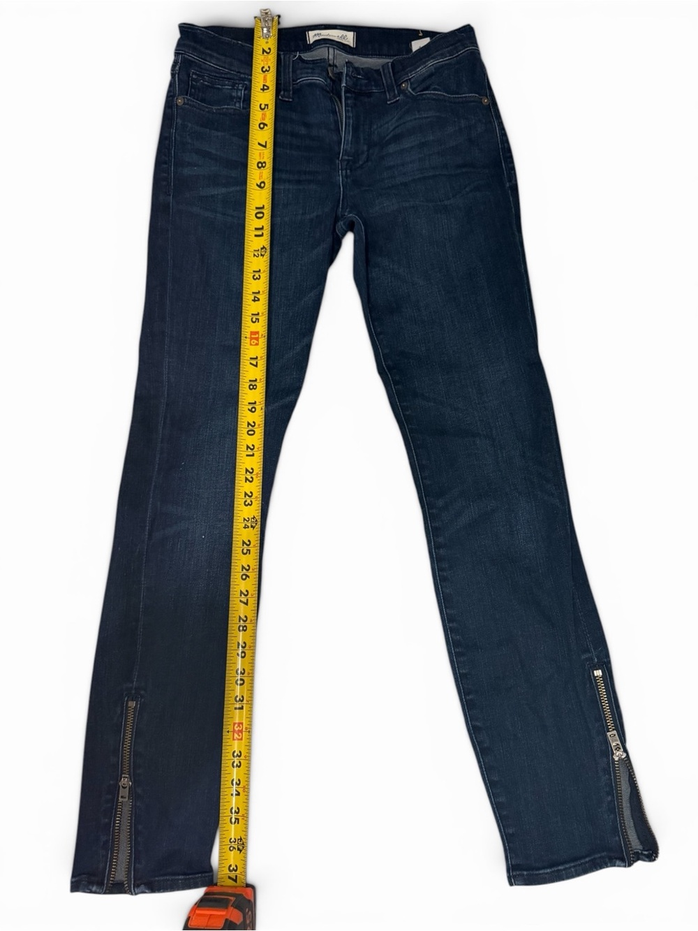 Madewell Skinny Skinny Dark Wash Ankle Zip Stretch Jeans Women’s 27 Small